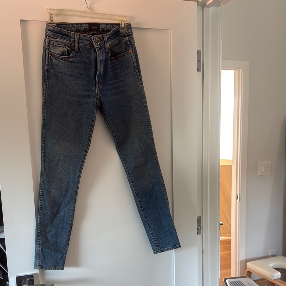 KHAITE Kassandra mid rise skinny jeans